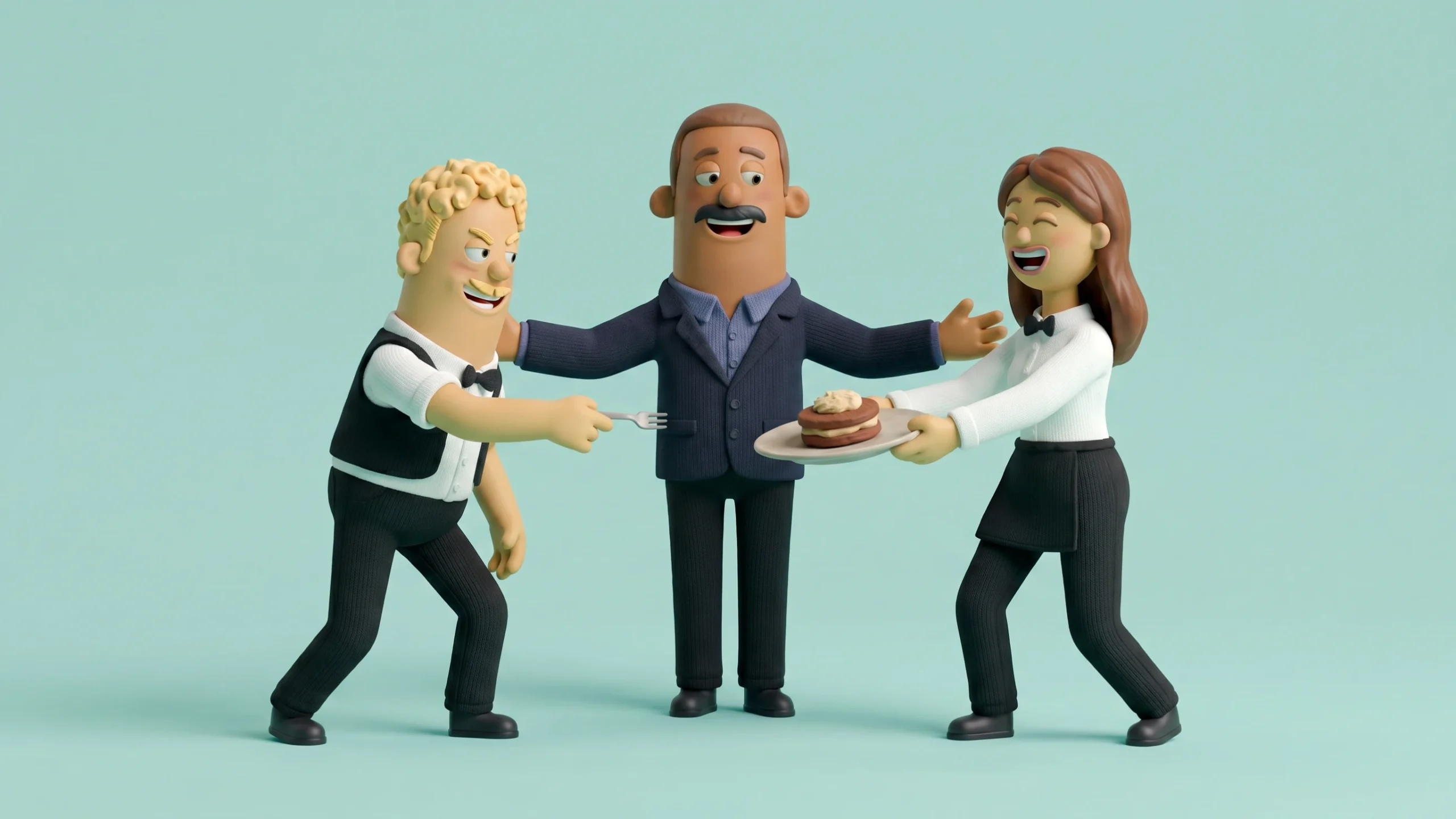 3D animatie twee karakters samen, AI video maken voor SaaS platform